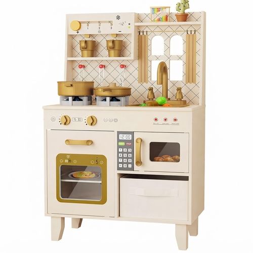 BIERUM Play Kitchen w/Realistic Lights